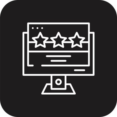 Puanlama simgesi siyah doldurulmuş çizgi tarzı. Yorum, sohbet, geri bildirim, ifade, görüş, araştırma. Vektör illüstrasyonu