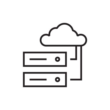 Siyah ana hatlı Büyük Veri analiz simgesi. Set, internet, teknoloji, analiz, yönetim, arama, veri tabanı. Vektör illüstrasyonu