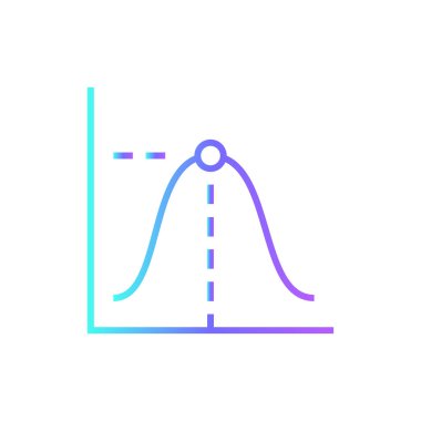 Mavi duoton tarzında ortalama veri analiz simgesi. finans, grafik, grafik, istatistik, diyagram, oran. Vektör illüstrasyonu