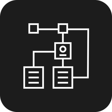 Algoritma Veri Analizi simgesi, siyah doldurulmuş çizgi biçiminde. veri, teknoloji, bilgisayar, ağ, dijital, bilgi, otomasyon. Vektör illüstrasyonu