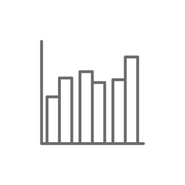 Siyah taslak biçimli Diyagram Veri Analizi simgesi. grafik, grafik, finans, büyüme, veri, konsept, grafik. Vektör illüstrasyonu