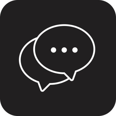 Yorum geribildirim simgesi siyah doldurulmuş çizgi biçiminde. mesaj, sosyal, internet, sohbet, medya, uygulama, baloncuk. Vektör illüstrasyonu