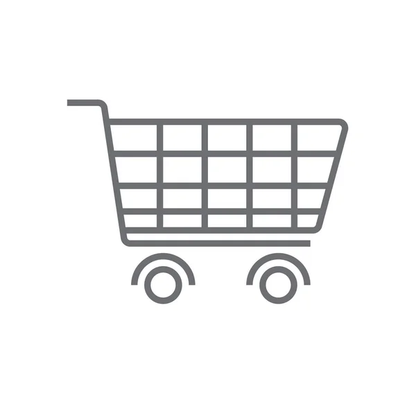 Trolley Marketing Εικονίδιο Μαύρο Περίγραμμα Στυλ Κατάστημα Λιανική Καλάθι Πώληση — Διανυσματικό Αρχείο