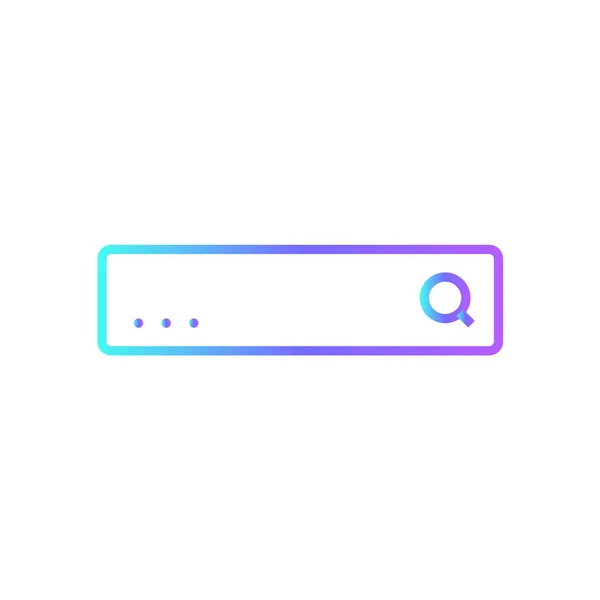Ikona Marketing Pro Vyhledávače Modrým Duotonem Internet Rozhraní Bar Motor — Stockový vektor