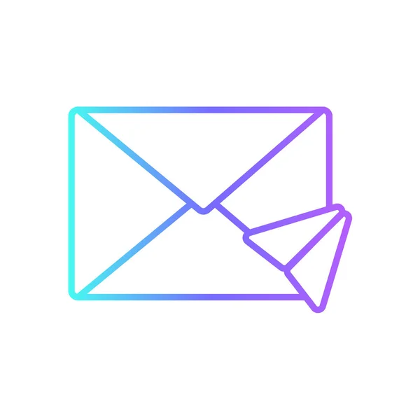 Newsletter Icône Marketing Avec Style Bleu Duotone Message Courrier Lettre — Image vectorielle