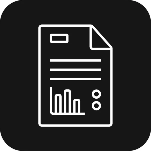 Report Marketing Icon Black Filled Line Style Finance Data Papír — Stockový vektor