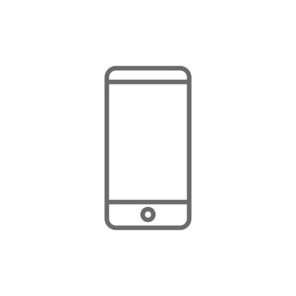Smartphone Icône Marketing Avec Style Contour Noir Mobile Web Communication — Image vectorielle