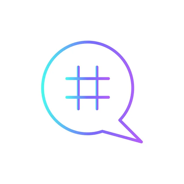 Ikona Marketingu Hashtag Modrým Duotonem Media Social Network Follow Tag — Stockový vektor