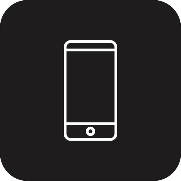 Smartphone Icône Marketing Avec Style Ligne Rempli Noir Mobile Web — Image vectorielle