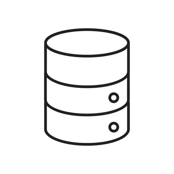 Datenbank Datenanalyse Symbol Mit Schwarzem Umrissstil Informationen Speicherung Server Vektorillustration — Stockvektor