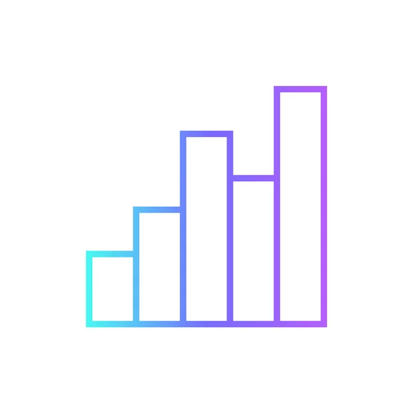 Bar Data Analyse Pictogram Met Blauwe Duotone Stijl Set Lijn — Stockvector