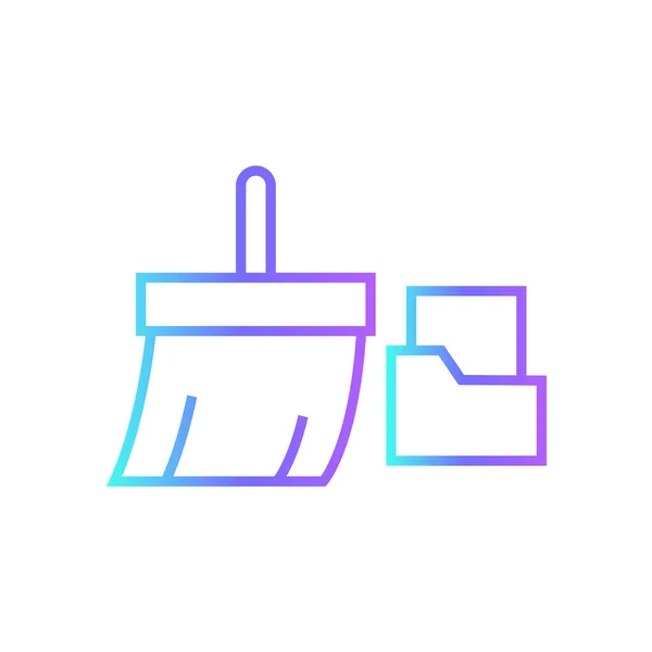Icône Analyse Données Nettoyage Avec Style Bleu Duotone Service Nettoyage — Image vectorielle