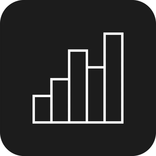 Bar Data Analysis Εικονίδιο Μαύρο Γεμισμένο Στυλ Γραμμής Set Line — Διανυσματικό Αρχείο