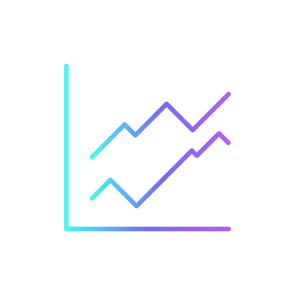 Gráfico Icono Análisis Datos Con Estilo Duotone Azul Gráfico Datos — Archivo Imágenes Vectoriales