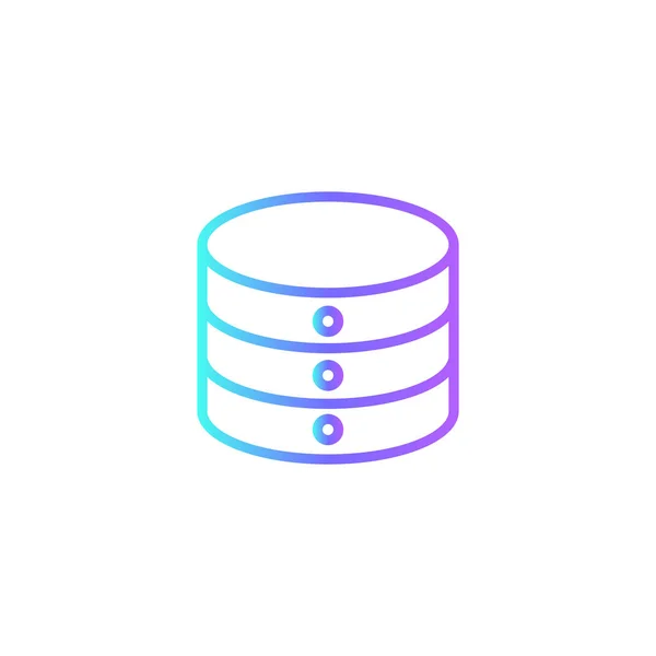 Datenbank Datenanalyse Symbol Mit Blauem Duoton Stil Technologie Information Speicherung — Stockvektor
