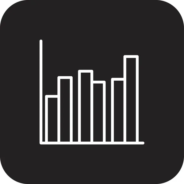 図黒塗りラインスタイルのデータ解析アイコン グラフ グラフ データ グラフィック ベクターイラスト — ストックベクタ