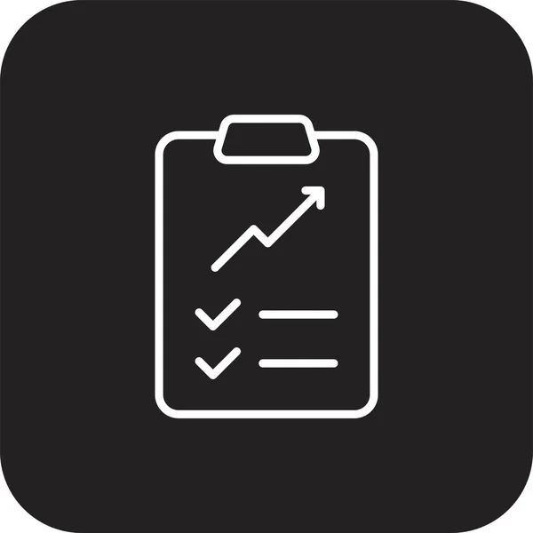 Report Data Analysis Icon Black Filled Line Style Dokument Graf — Stockový vektor