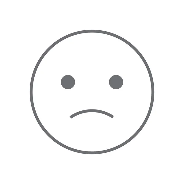Ícone Feedback Triste Com Estilo Contorno Preto Emoção Emoticon Emoji —  Vetores de Stock
