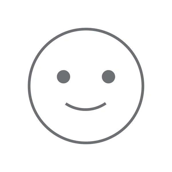 Feedback Ikonen Med Svart Kontur Stil Glad Emoticon Emoji Känslor — Stock vektor