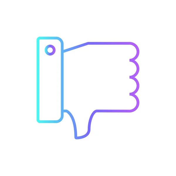 Refuser Icône Rétroaction Avec Style Bleu Duotone Social Main Client — Image vectorielle