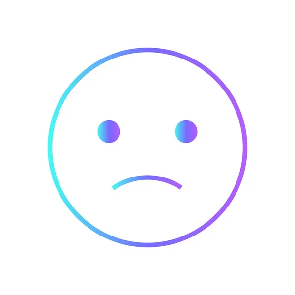 Ikona Smutná Zpětná Vazba Modrým Duotonem Emoce Emotikon Emoji Výraz — Stockový vektor