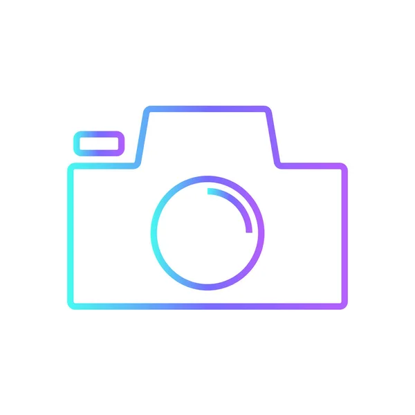 카메라 Feedback 아이콘은 파란색 스타일이다 디지털 플래시 일러스트 — 스톡 벡터