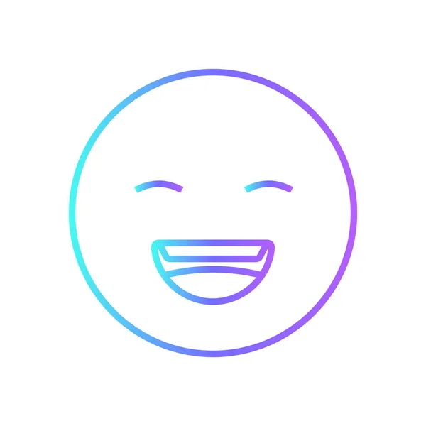 Lach Feedback Icoon Met Blauwe Duotone Stijl Emotie Gelukkig Emoticon — Stockvector