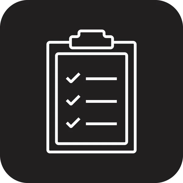 Stock vector Survey Feedback icon with black filled line style. check, checklist, report, questionnaire, customer, choice, opinion. Vector illustration