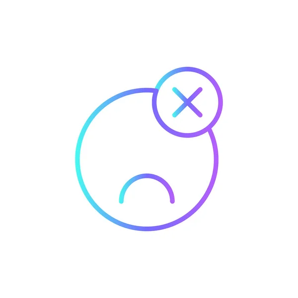 Αρνητική Κριτική Feedback Icon Μπλε Duotone Στυλ Κακό Κριτική Συναίσθημα — Διανυσματικό Αρχείο