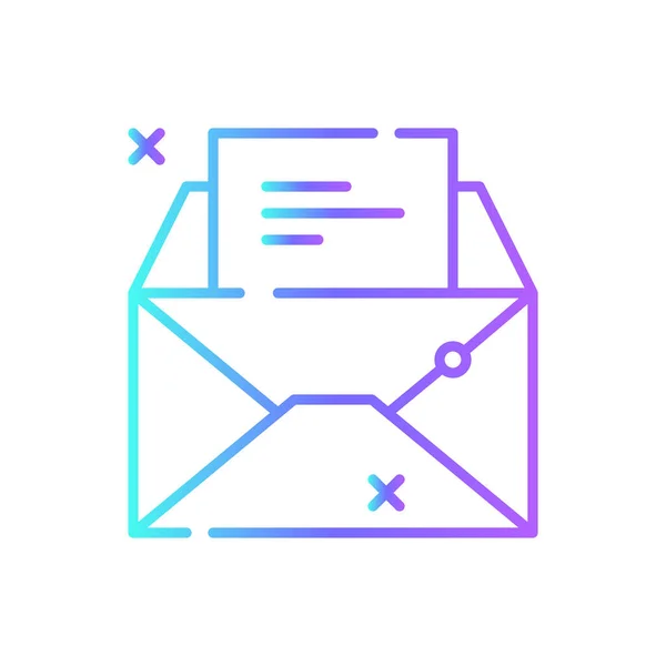 Email Icône Rétroaction Avec Style Bleu Duotone Contact Message Courrier — Image vectorielle