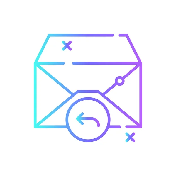 Mail Replay Feedback Icoon Met Blauwe Duotone Stijl Bericht Post — Stockvector