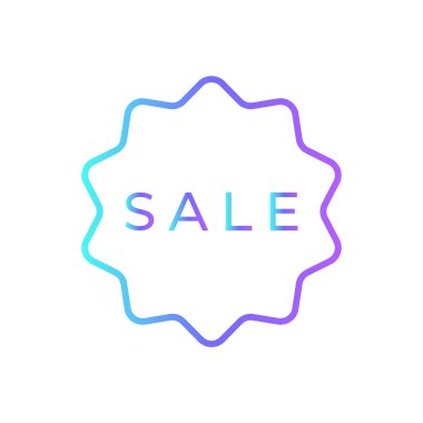 Mavi duoton stili E-Commers ikonu. Al, indirim, fiyat, dükkan, duyuru, alışveriş, kupon. Vektör illüstrasyonu