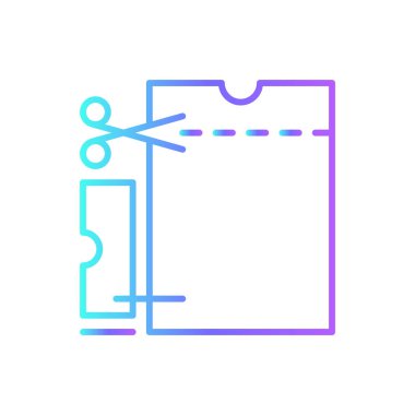 Mavi duoton stili E-Commers kuponu. İndirim, hediye, satış, fiyat, etiket, teklif, bilet. Vektör illüstrasyonu