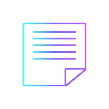 Not: Mavi duoton tarzı iş ve ofis ikonu. belge, sayfa, rapor, form, sözleşme, anlaşma, mesaj. Vektör illüstrasyonu