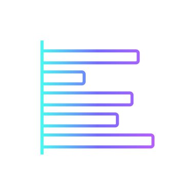 Bar işletmeleri ve ofis simgeleri mavi duoton tarzında. data, growth, chart, graph, diagram, line, ok. Vektör illüstrasyonu