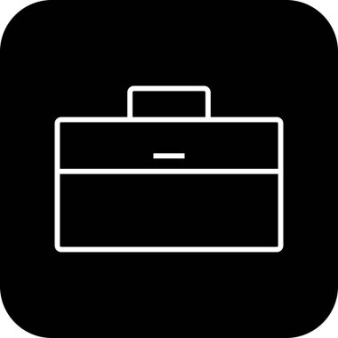 İş dünyası ve ofis simgesi, siyah çizgili. iş, yönetici, lider, işyeri, kariyer, çalışan, işçi. Vektör illüstrasyonu