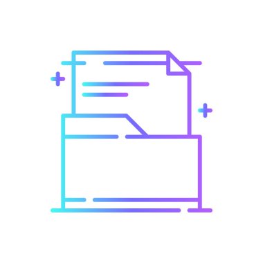 Dosya Dizini İşletme ve Ofis simgesi mavi duoton tarzında. belge, kağıt, arşiv, sayfa, veri, depolama, doktor. Vektör illüstrasyonu