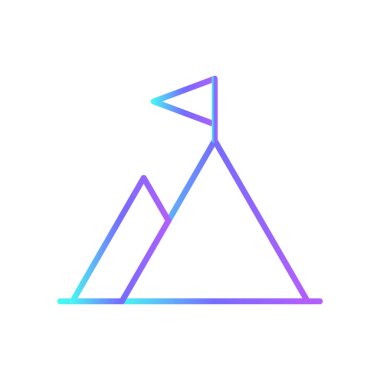 Başarı İş ve ofis ikonu mavi duoton tarzında. Başarı, hedef, hedef, strateji, konsept, kazanmak, performans. Vektör illüstrasyonu