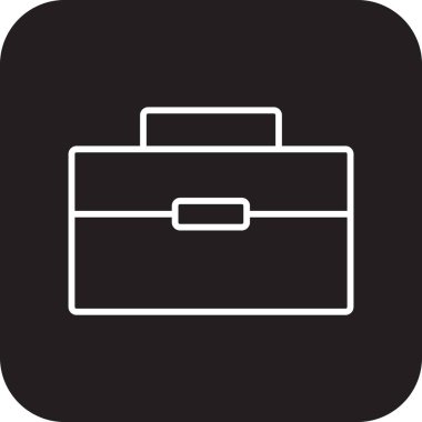 İş dünyası ve ofis simgesi, siyah çizgili. iş, yönetici, lider, işyeri, kariyer, çalışan, işçi. Vektör illüstrasyonu