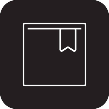 Yer İmleri İş ve ofis simgesi, siyah doldurulmuş çizgi tarzı. medya, kitap, işaret, belge, sözlük, etiket, bilgi. Vektör illüstrasyonu