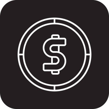 Kâr getiren iş ve ofis simgesi, siyah çizgili. Para, büyüme, artış, yatırım, tablo, hisse senedi, ilerleme. Vektör illüstrasyonu