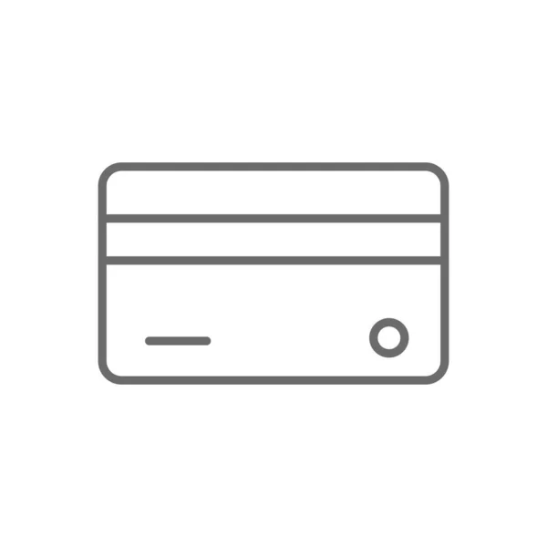 Піктограма Платіжних Електронних Користувачів Чорним Контуром Фінанси Кредит Картка Атм — стоковий вектор