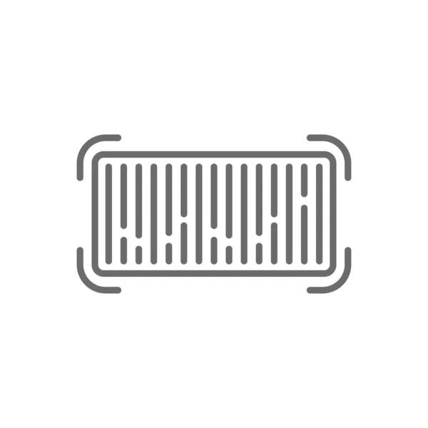 Barcode Commers Εικονίδιο Μαύρο Περίγραμμα Στυλ Σάρωση Ετικέτα Σαρωτής Ψηφιακή — Διανυσματικό Αρχείο