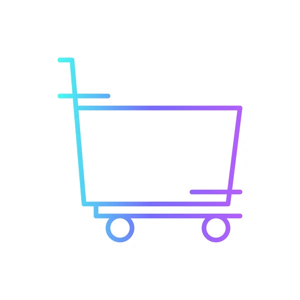 Shopping Cart Commers Icon Blue Duotone Style Sale Retail Market — Stock Vector