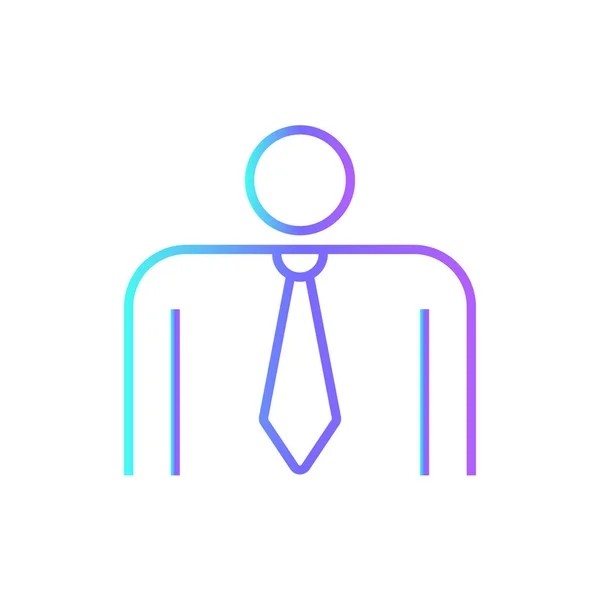Homme Affaires Business Icône Bureau Avec Style Bleu Duotone Personnes — Image vectorielle