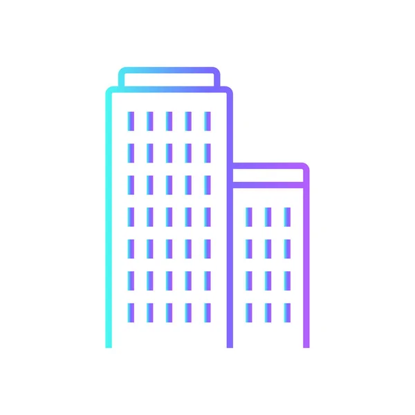 Офісна Ділова Офісна Іконка Синім Дуетним Стилем Управління Будинок Дизайн — стоковий вектор