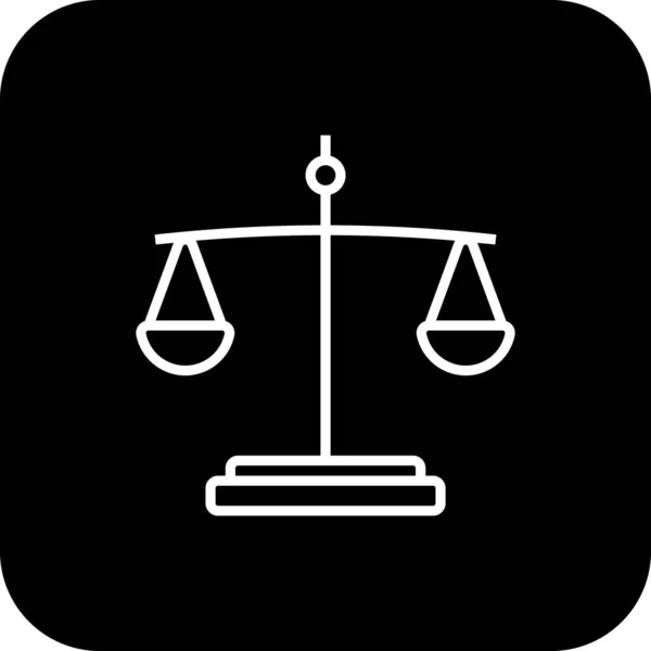 Icono Negocio Oficina Con Estilo Línea Llena Negro Legal Justicia — Archivo Imágenes Vectoriales