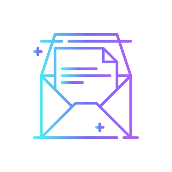 Message Mail Icône Affaires Bureau Avec Style Bleu Duotone Communication — Image vectorielle