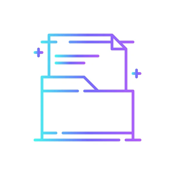 File Folder Business Office Icon Blue Duotone Style Документ Бумага — стоковый вектор