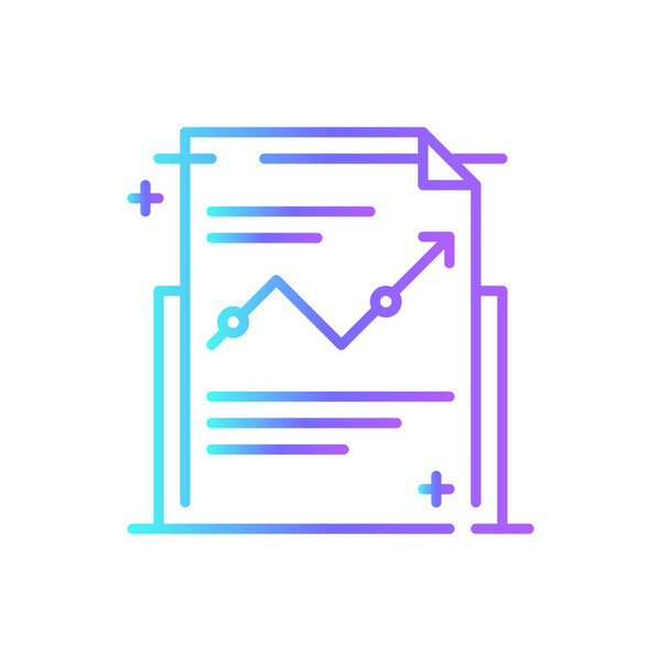 Report Business and office icon with blue duotone style. document, data, chart, page, concept, accounting, plan. Vector illustration